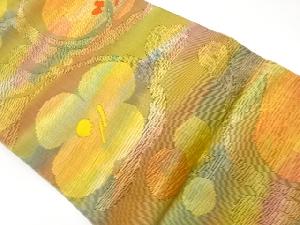 本場筑前博多実に花葉模様織出し名古屋帯